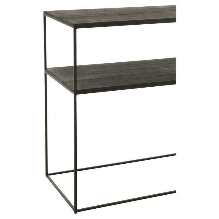 Console Bois Métal Recyclé Noir - Designix