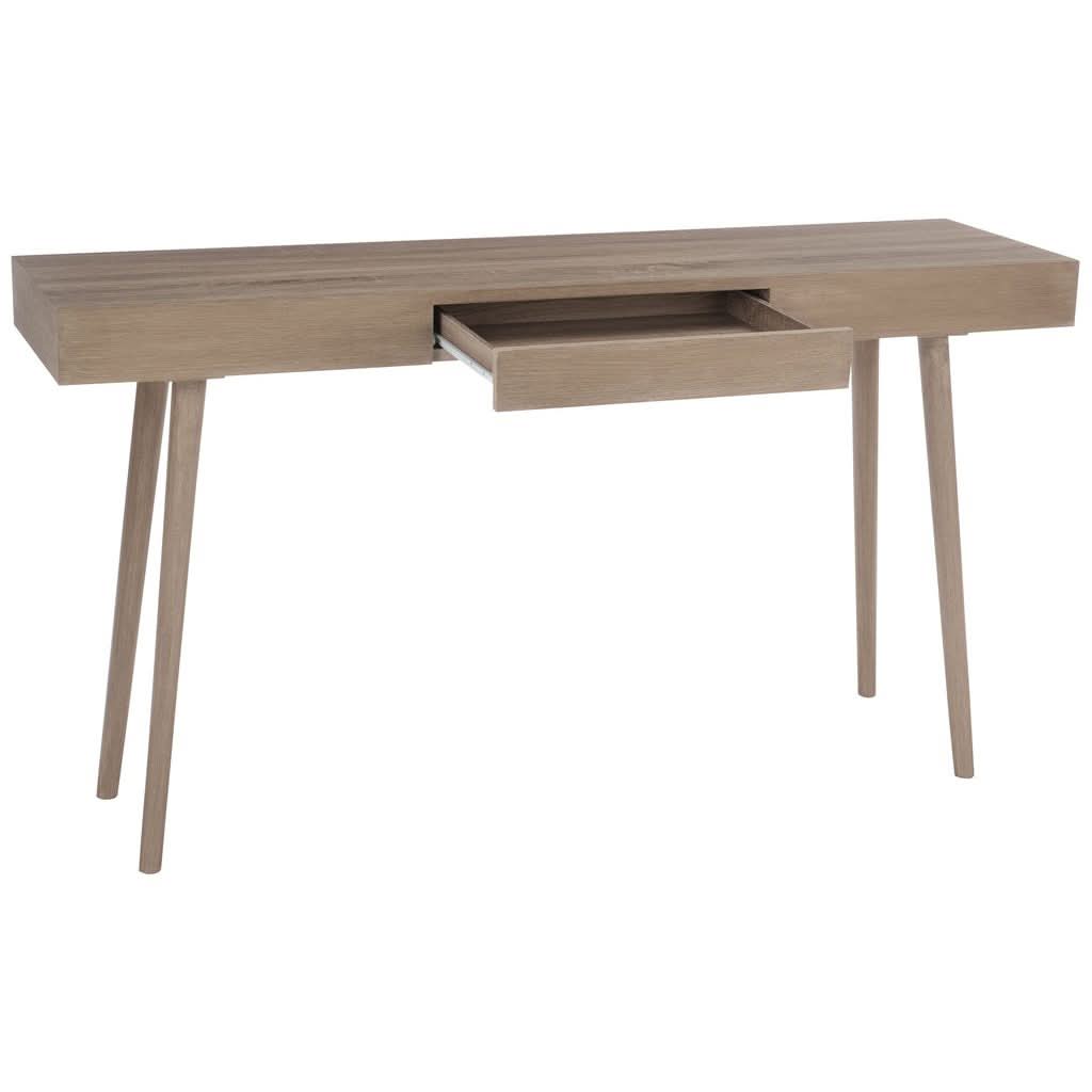 Console Bois Naturel Avec Tiroir