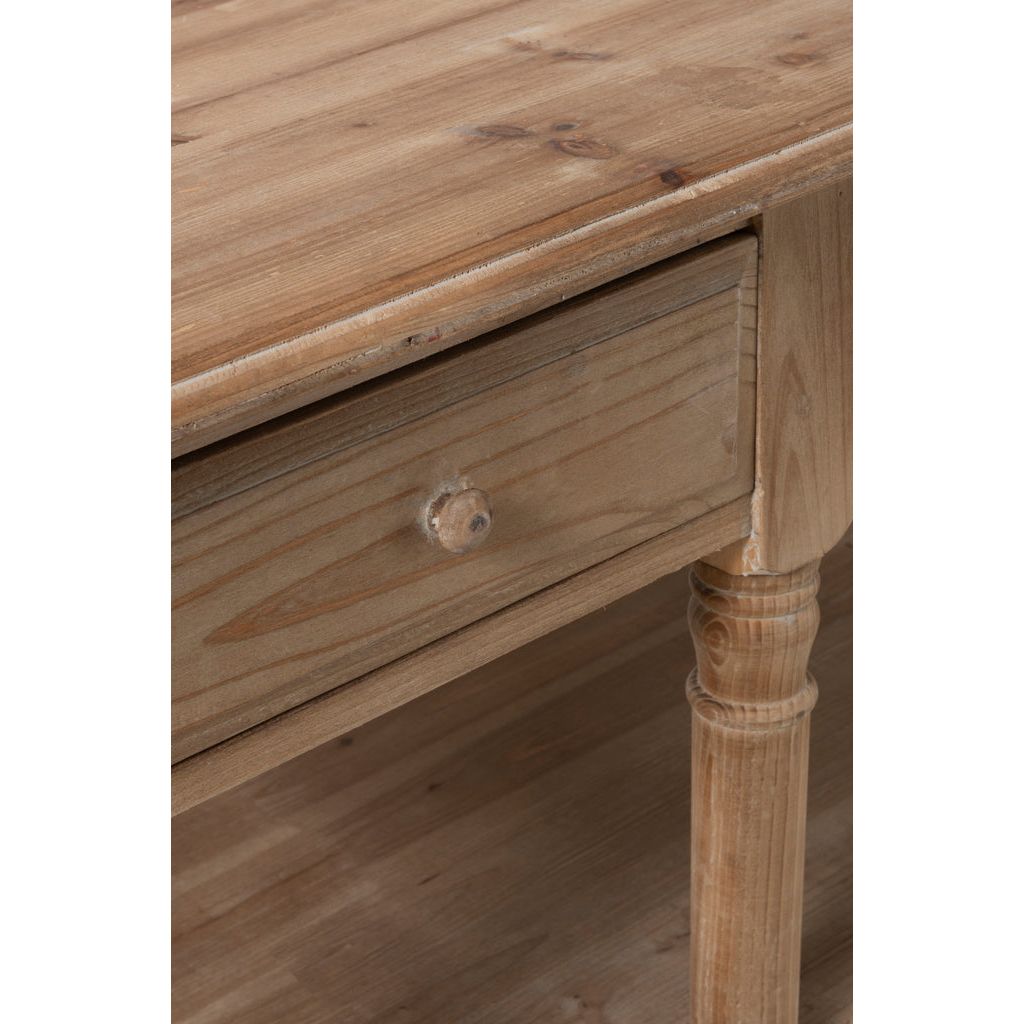 Console Bois Naturel Avec Tiroirs - Designix