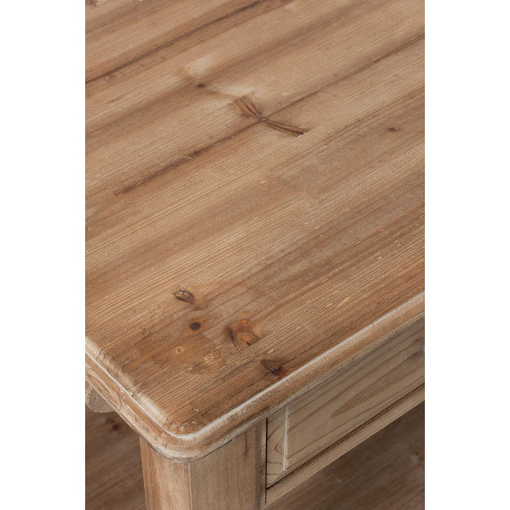 Console Bois Naturel Avec Tiroirs - Designix