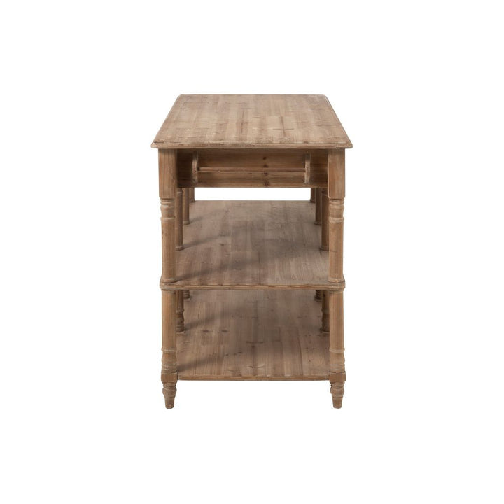 Console Bois Naturel Avec Tiroirs - Designix