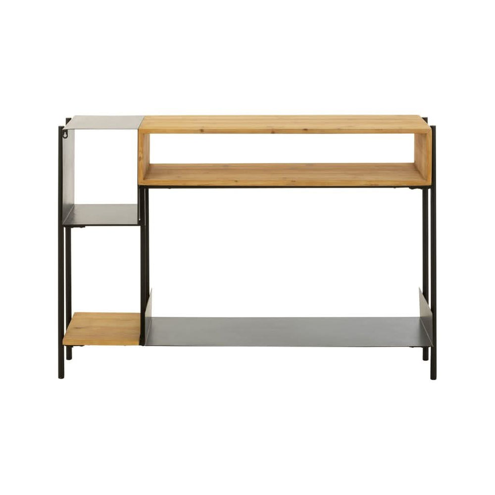 Console Bois Naturel Fer Noir - Designix