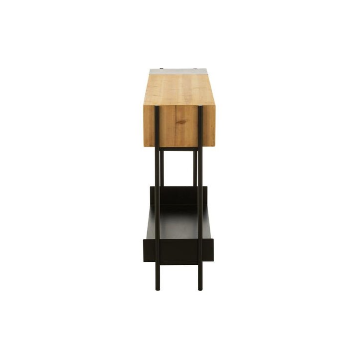 Console Bois Naturel Fer Noir - Designix