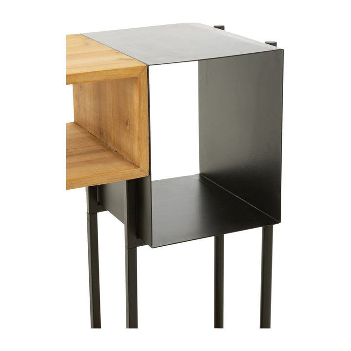 Console Bois Naturel Fer Noir - Designix