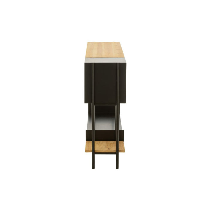 Console Bois Naturel Fer Noir - Designix