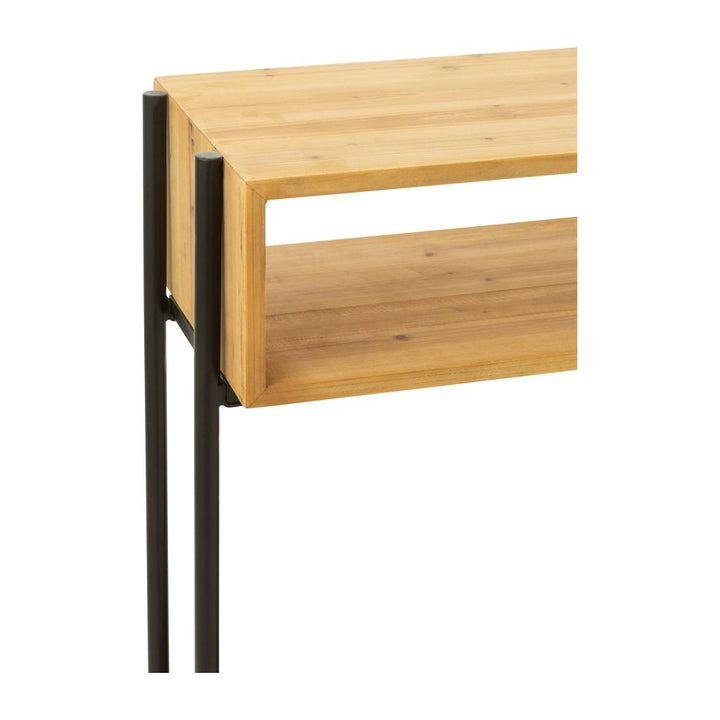 Console Bois Naturel Fer Noir - Designix