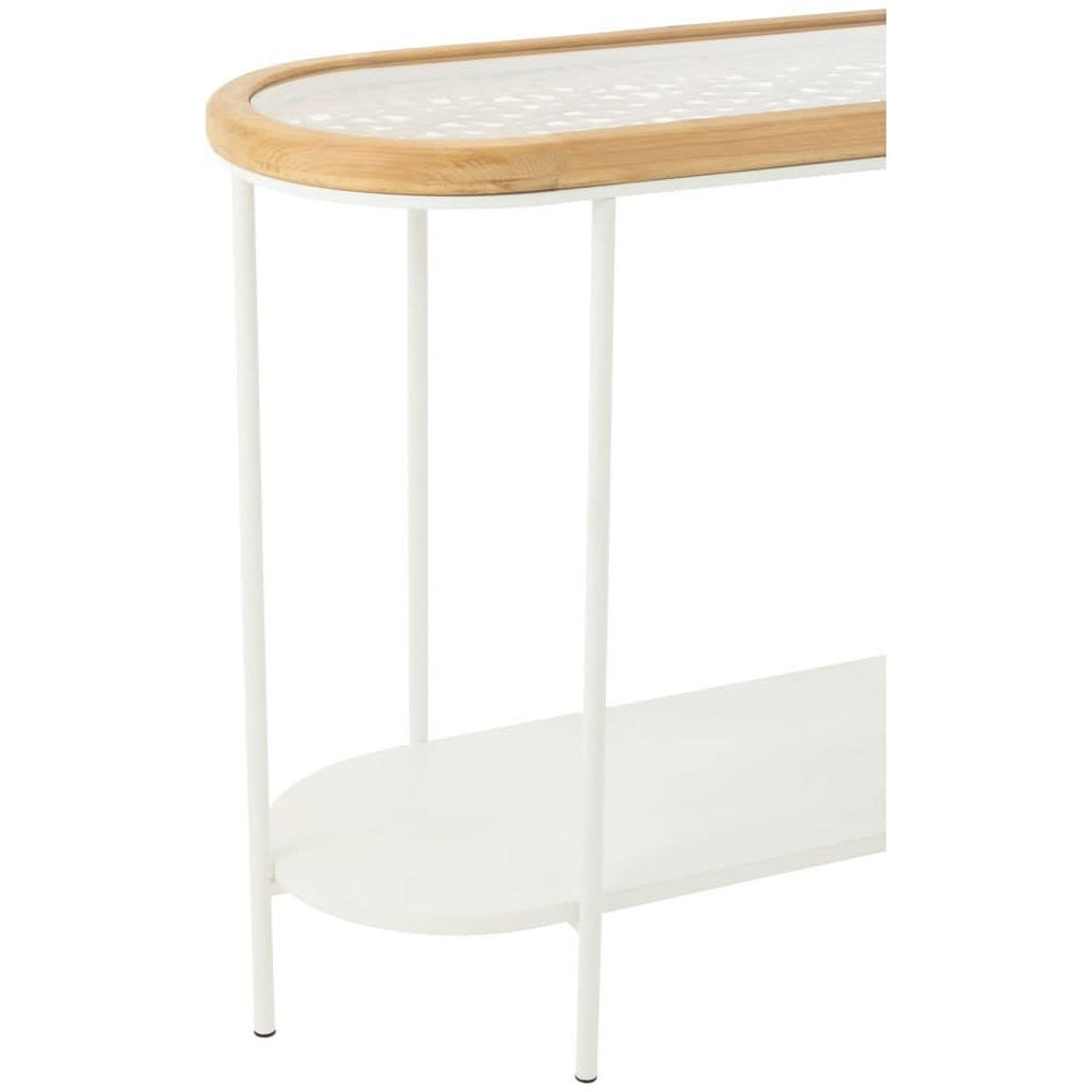 Console Bois Sapin Fer Blanc - Designix