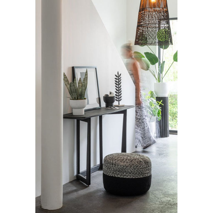 Console Bois Teck Noir - Designix