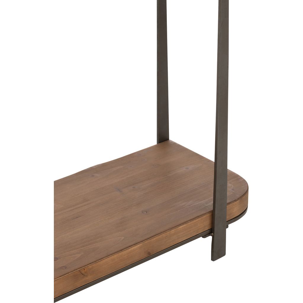 Console Bois Verre Noir Naturel - Designix