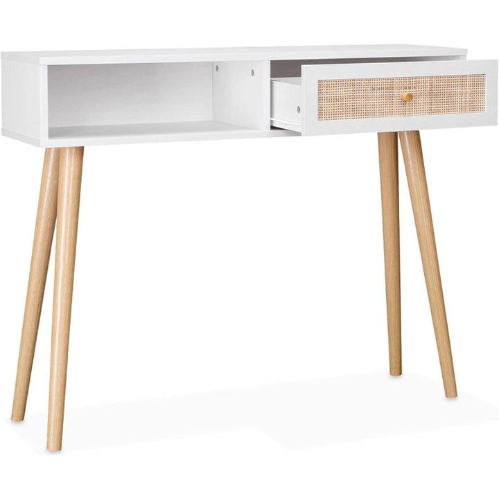 Console Cannage Blanc Bohème | Écho - Designix Console