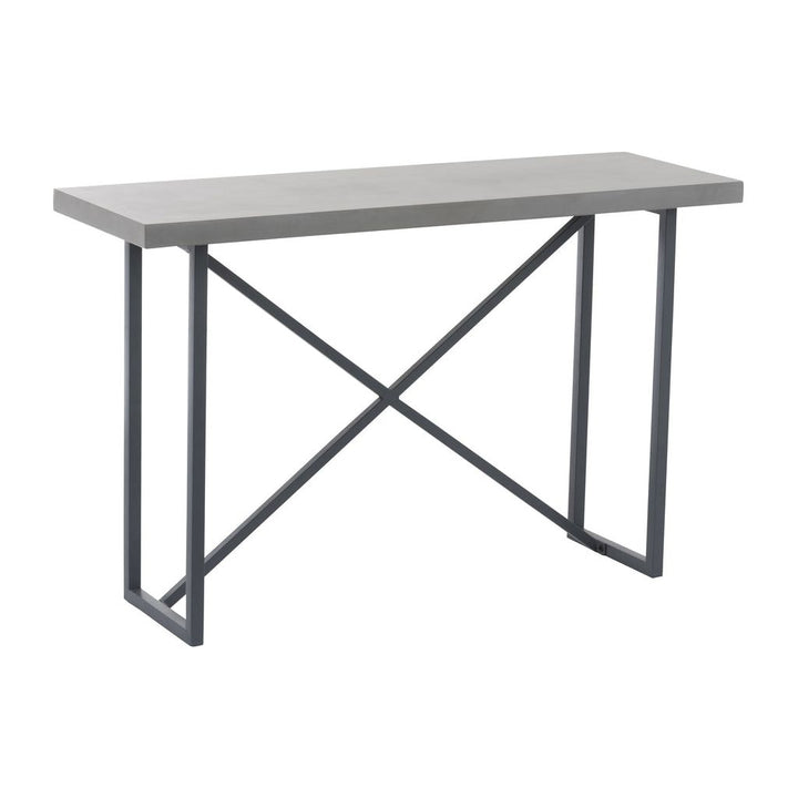 Finition en ciment de console rectangulaire en bois/métal gris | Designix -     - https://designix.fr