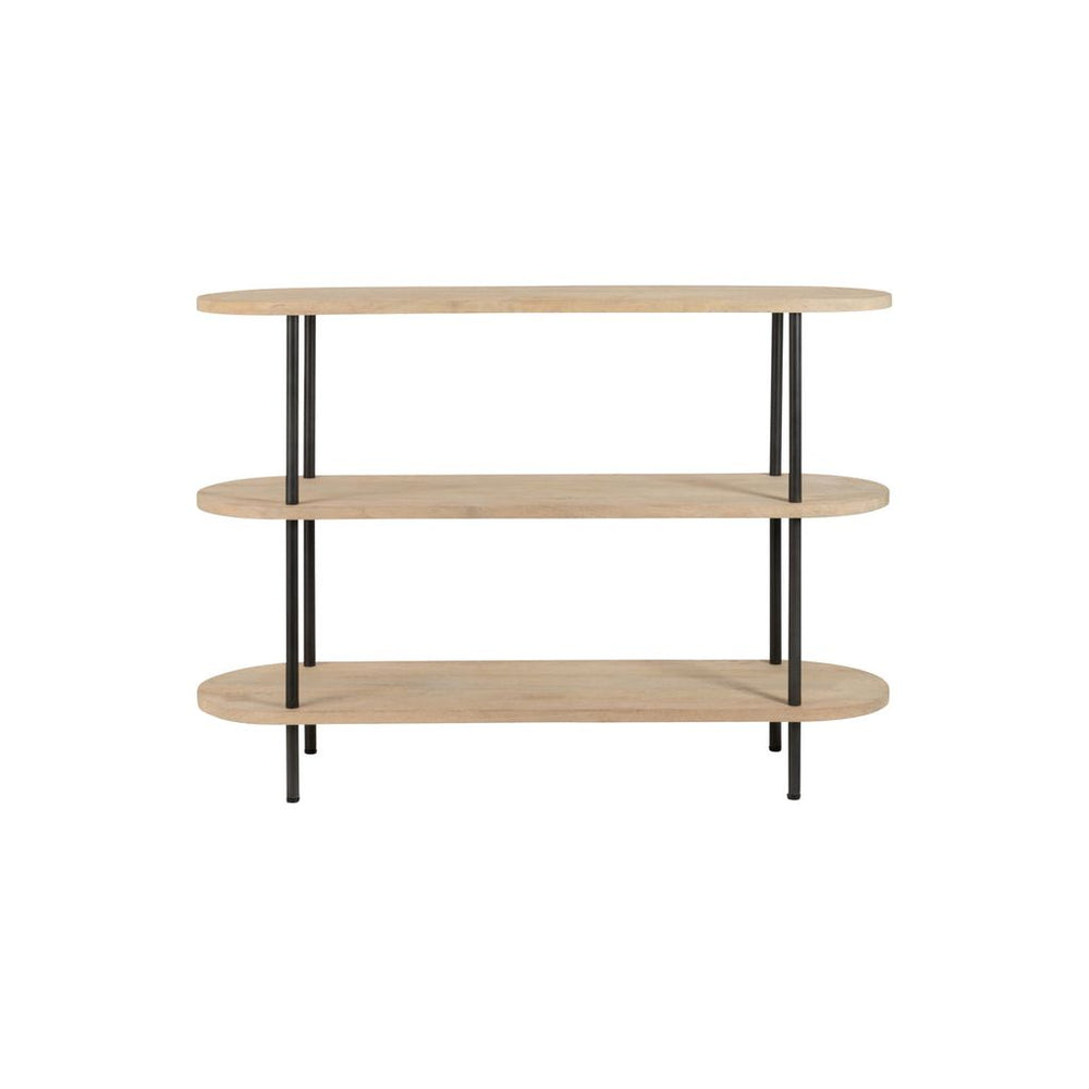 Console Eli 3 étagères en bois de manguier/fer naturel/gris | Designix -     - https://designix.fr