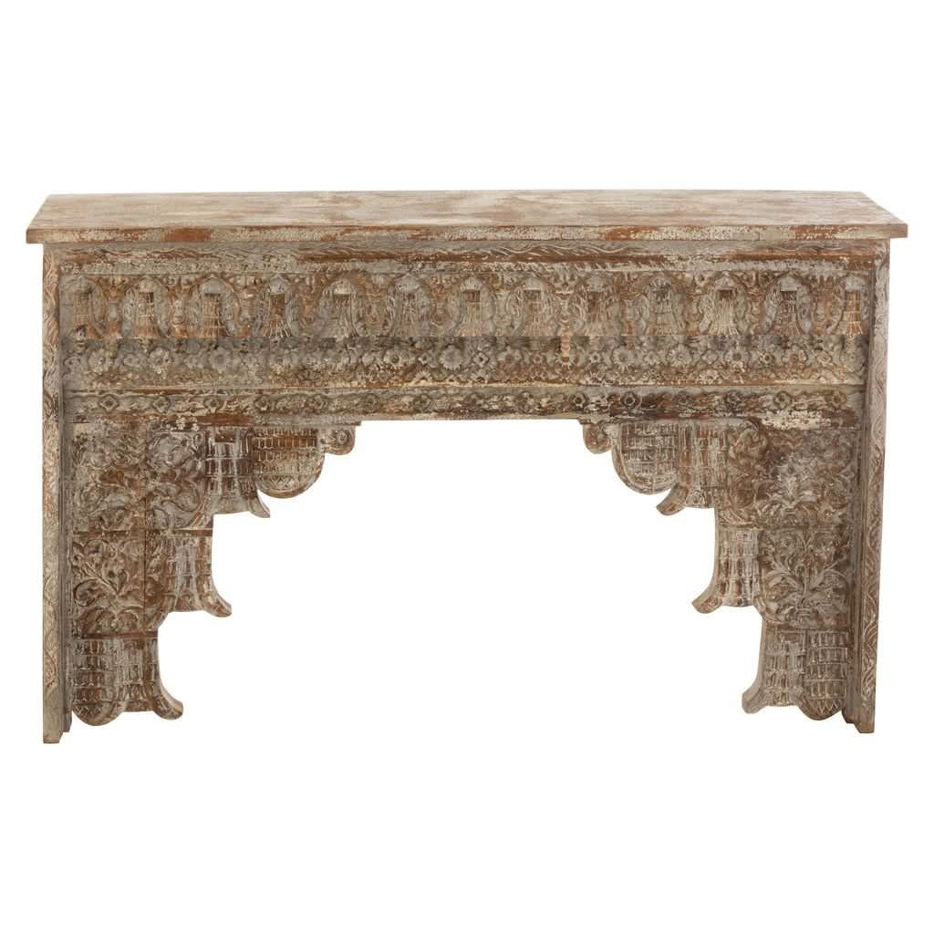 Console en Bois de Mangue Blanchi