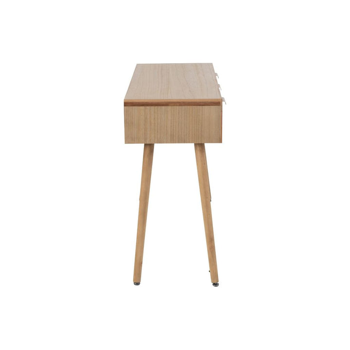 Console En Bois Et Rotin Naturel - Designix