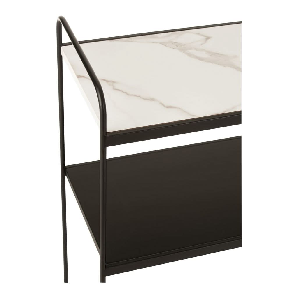 Console en Marbre Noir et Blanc
