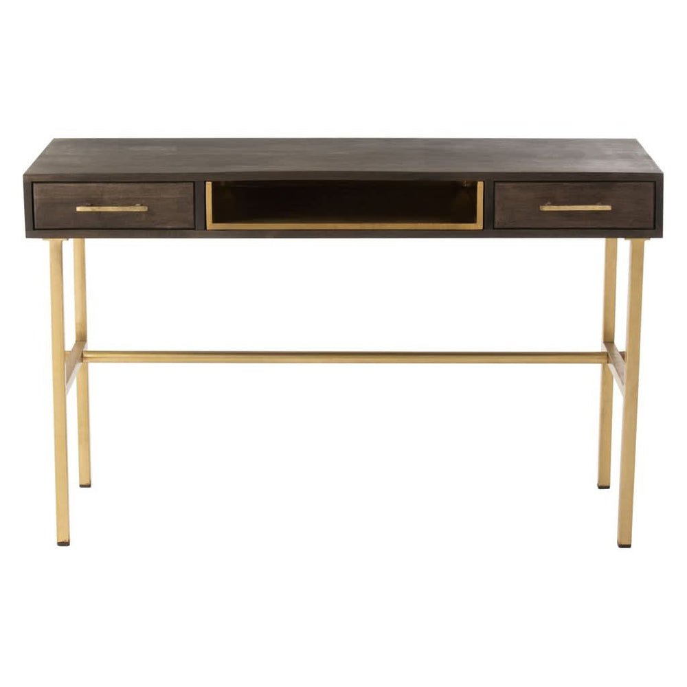 Console Janis Bois Fer Marron Or - Designix