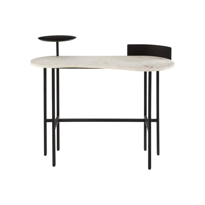 Console Marbre Fer Blanc Noir - Designix