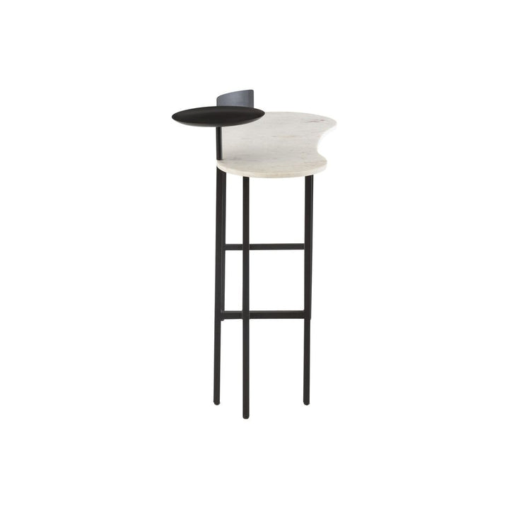 Console Marbre Fer Blanc Noir - Designix