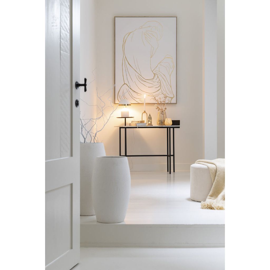 Console Marbre Fer Blanc Noir - Designix