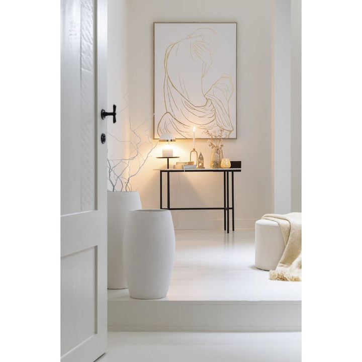 Console Marbre Fer Blanc Noir - Designix