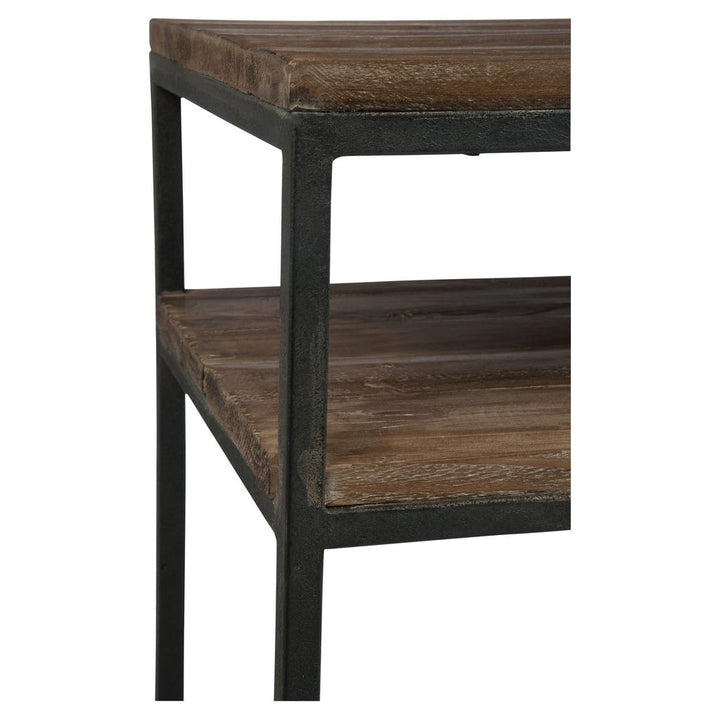Console Marron Noir Bois Métal - Designix