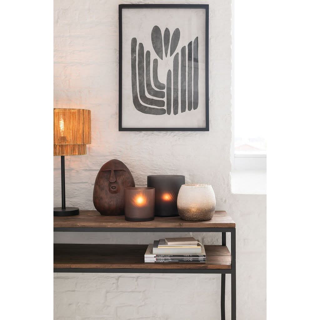 Console Marron Noir Bois Métal - Designix