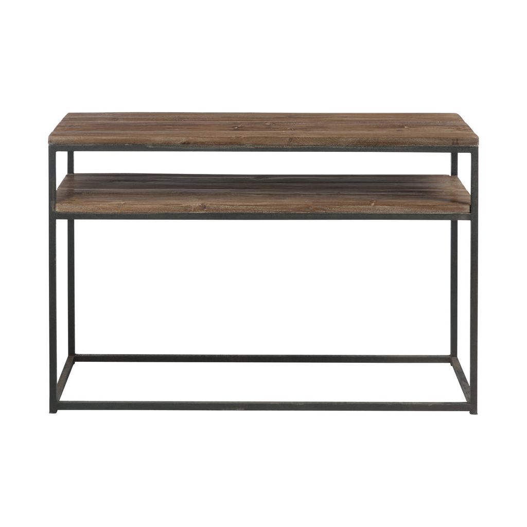Console Marron Noir Bois Métal - Designix