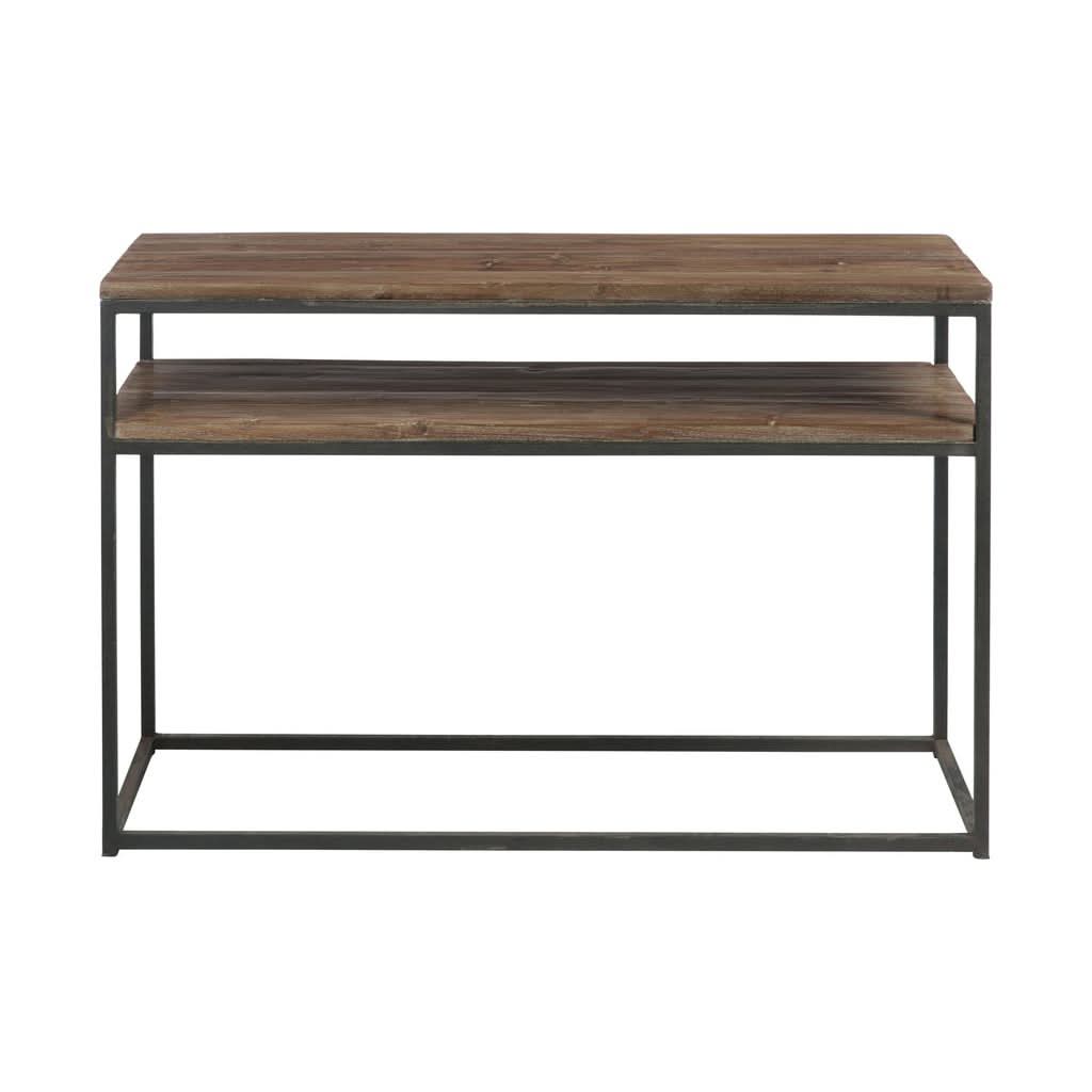 Console Marron Noir Bois Métal - Designix