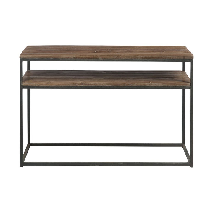 Console Marron Noir Bois Métal - Designix