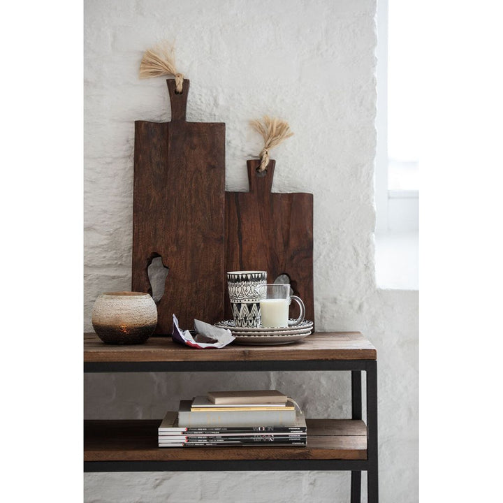 Console Marron Noir Bois Métal - Designix