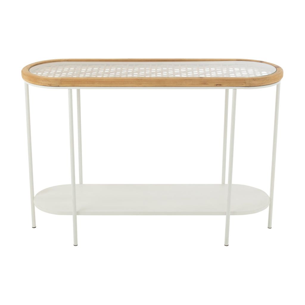 Console en bois de sapin/fer naturel/blanc | Designix -     - https://designix.fr