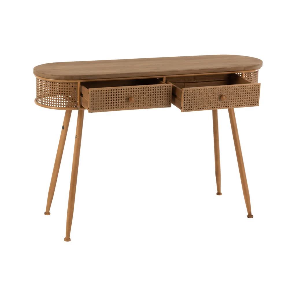 Console Métal Bois Marron - Designix