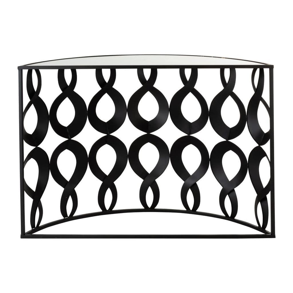 Console Métal et Verre Noir Design - Designix