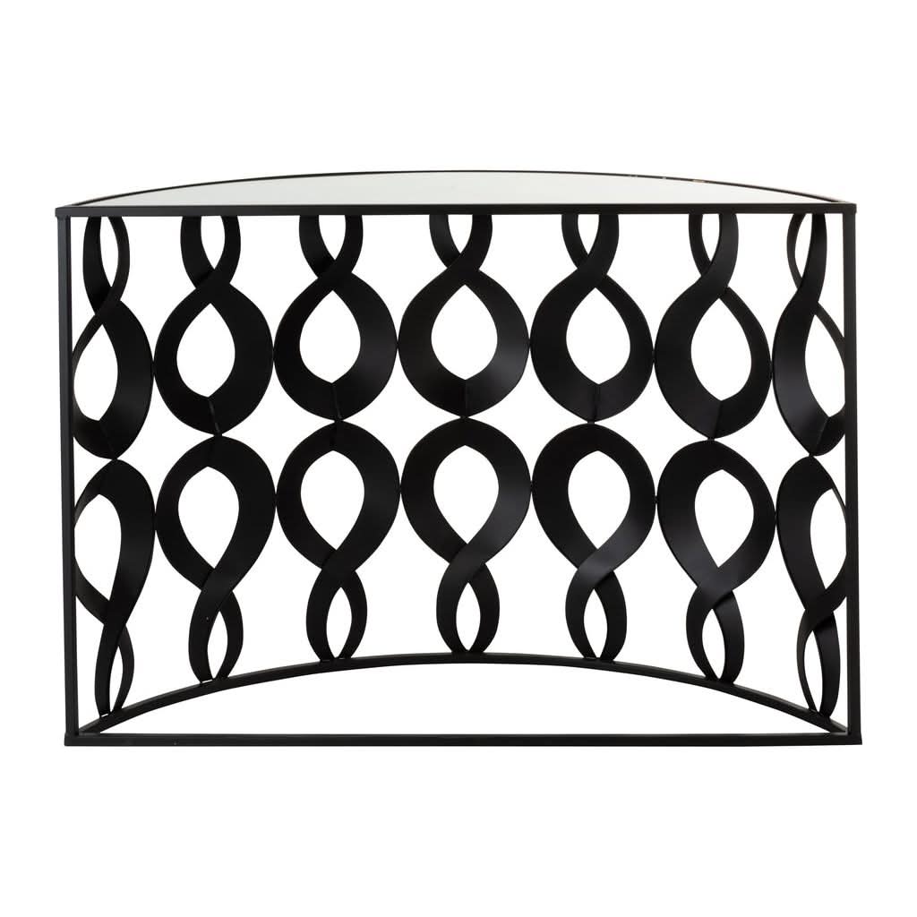 Console Métal et Verre Noir Design