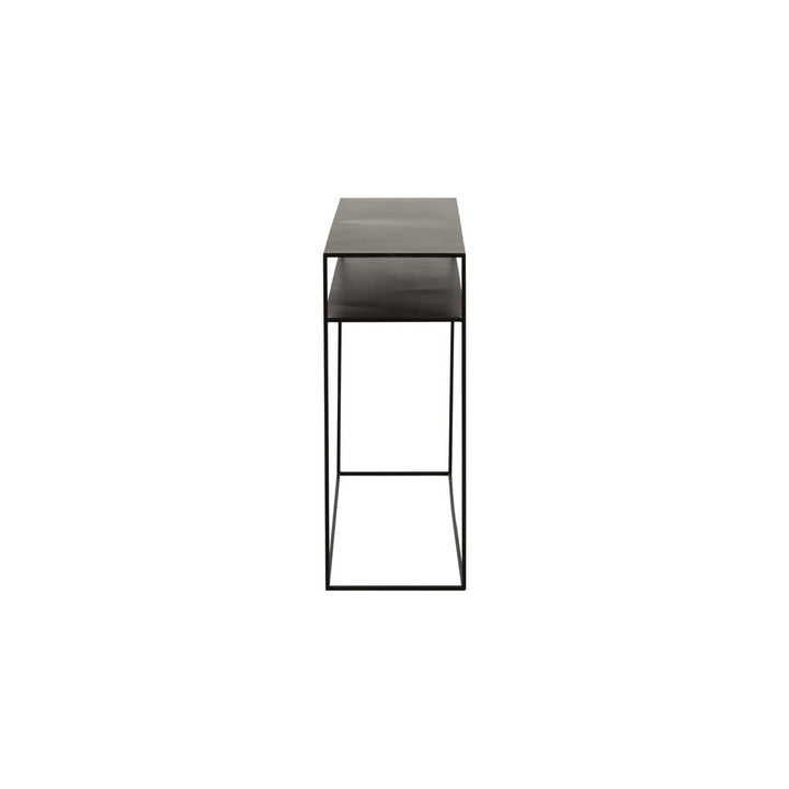 Console Métal Noir Étagères Rectangulaire - Designix