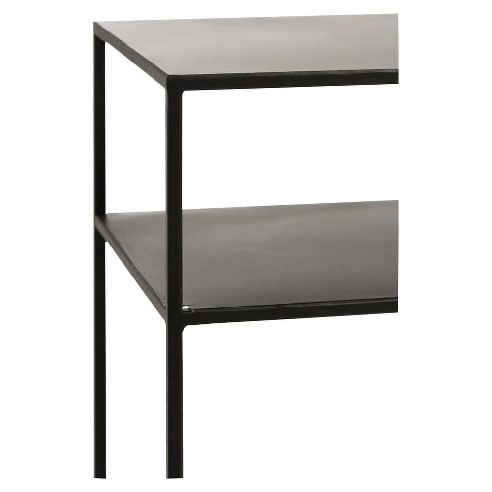 Console Métal Noir Étagères Rectangulaire - Designix