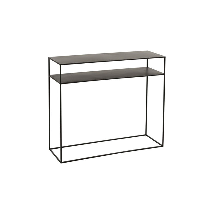 Console Métal Noir Étagères Rectangulaire - Designix