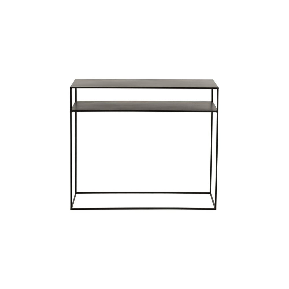 Console Métal Noir Étagères Rectangulaire - Designix
