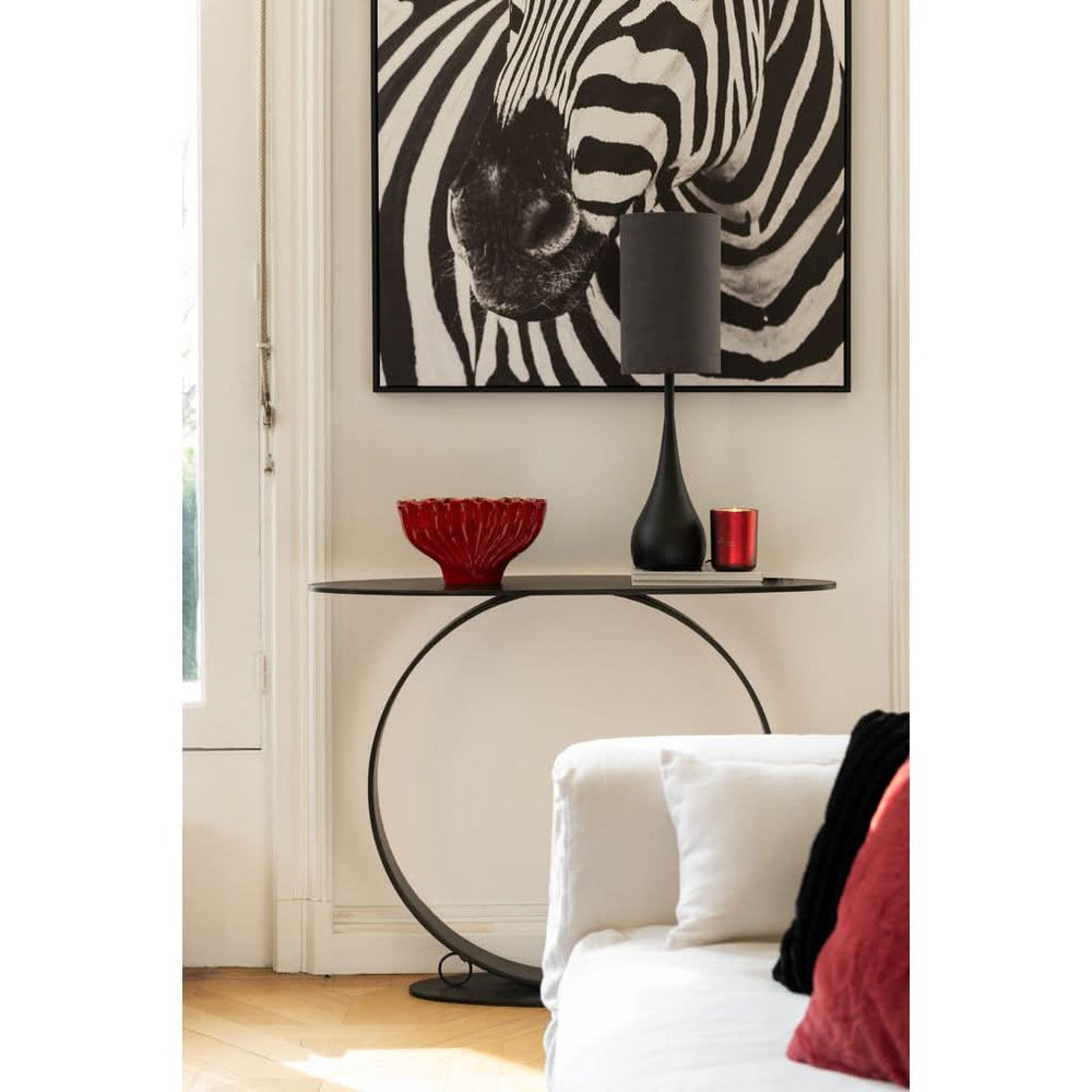 Console Métallique Noir Élégante - Designix