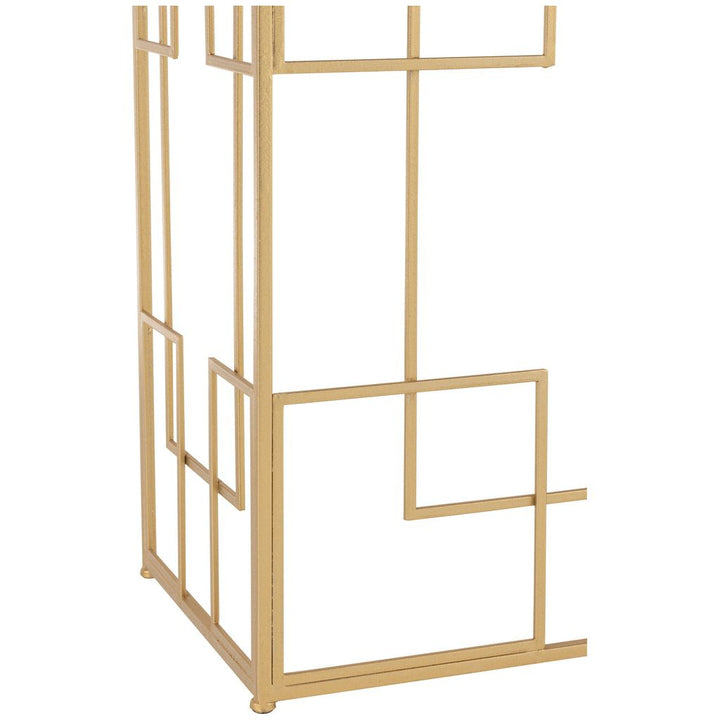Console Métallique Verre Doré - Designix