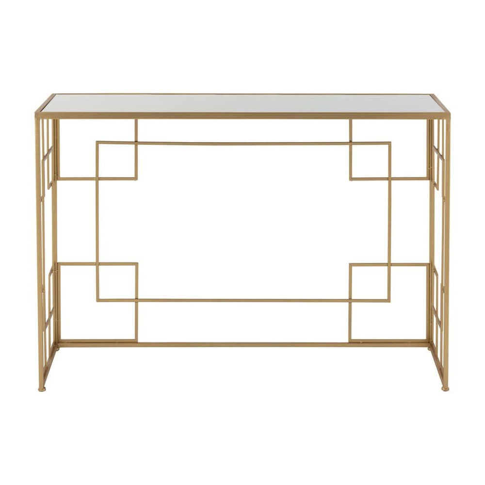 Console Métallique Verre Doré - Designix