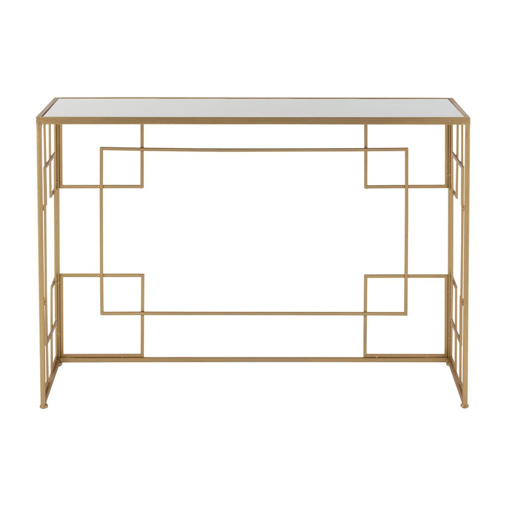 Console Métallique Verre Doré - Designix
