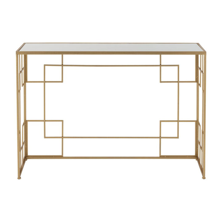 Console Métallique Verre Doré - Designix