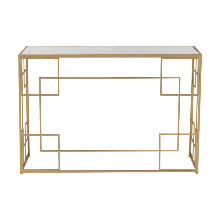 Console Métallique Verre Doré - Designix