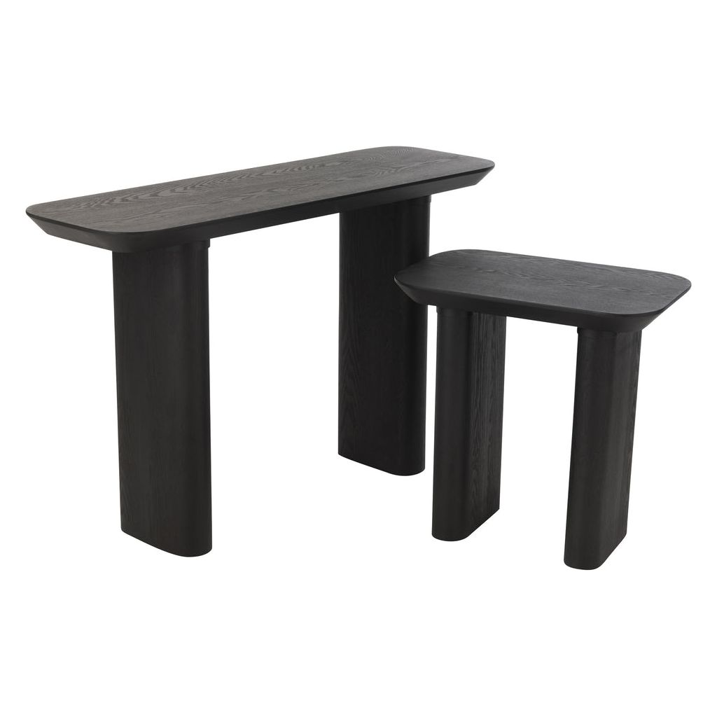 Console Noir En Bois De Sapin - Designix