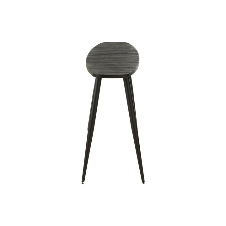 Console Ovale en Teck Recyclé Noir - Designix