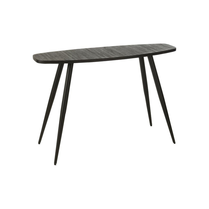 Console Ovale en Teck Recyclé Noir - Designix