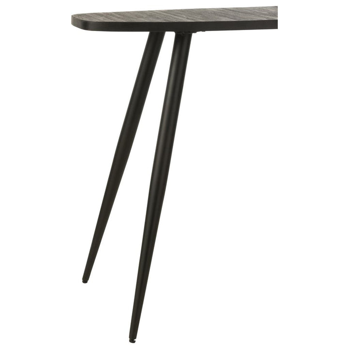 Console Ovale en Teck Recyclé Noir - Designix