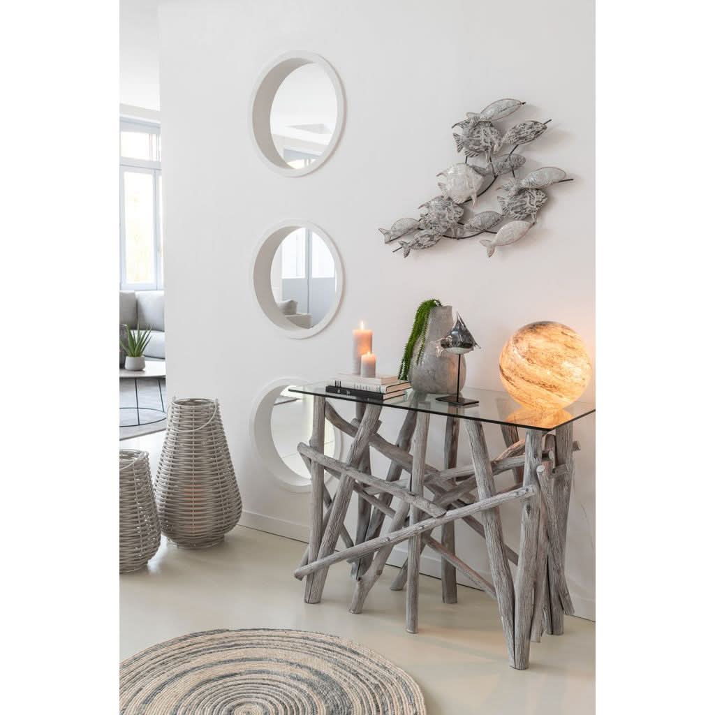 Console Rectangulaire Bois Verre - Designix