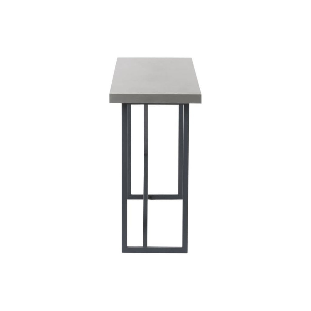 Console Rectangulaire Ciment Bois Métal - Designix